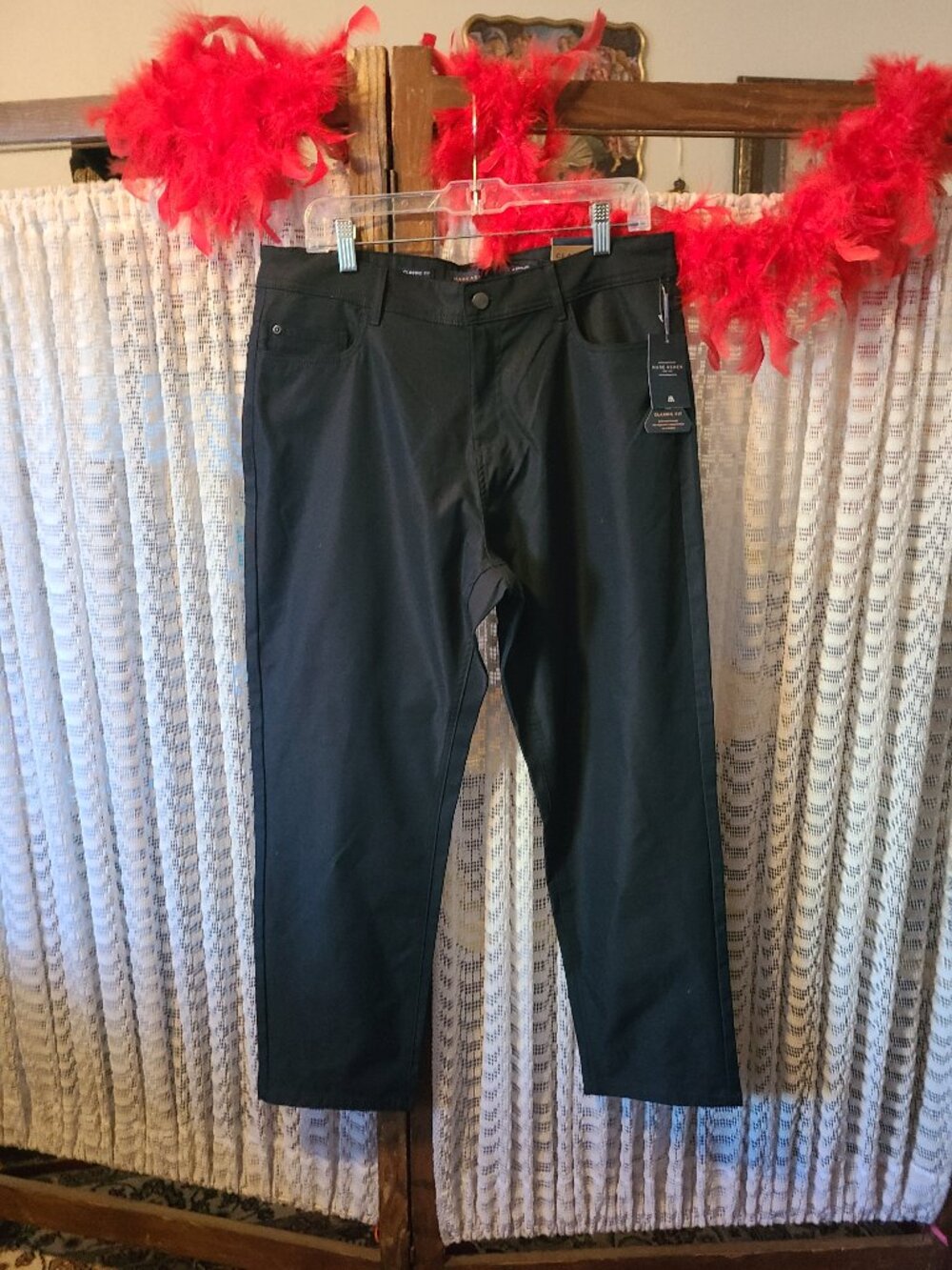 Marc Asher Classic Fit Pants Men's 34" W 30" L NWT Navy Blue $68.00